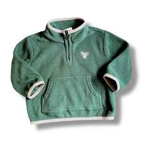 Green Fleece Kids Pullover